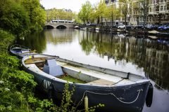 Boat in Amsterdam Canal