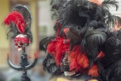 Mardis Gras Indians Red & Black