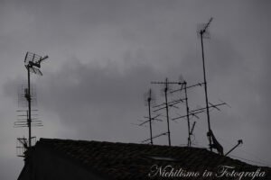 Antennas on roof, Ferrara Italy