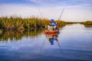 Ben fishing in the bayou