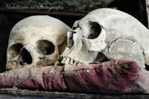 Skulls in catacombs, Naples