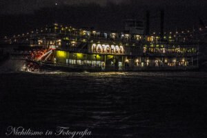 Steamboat Natchez at night